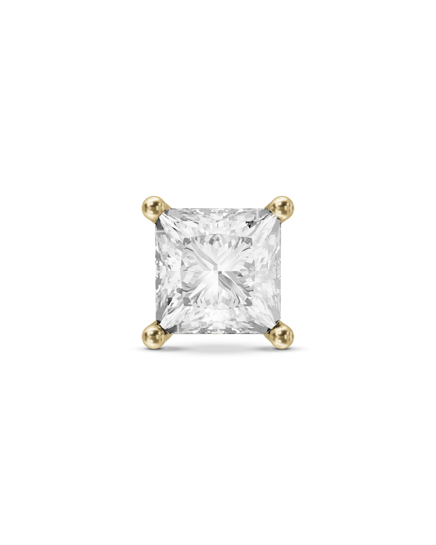 Mirror square flatback stud earring - ambi Jewelry