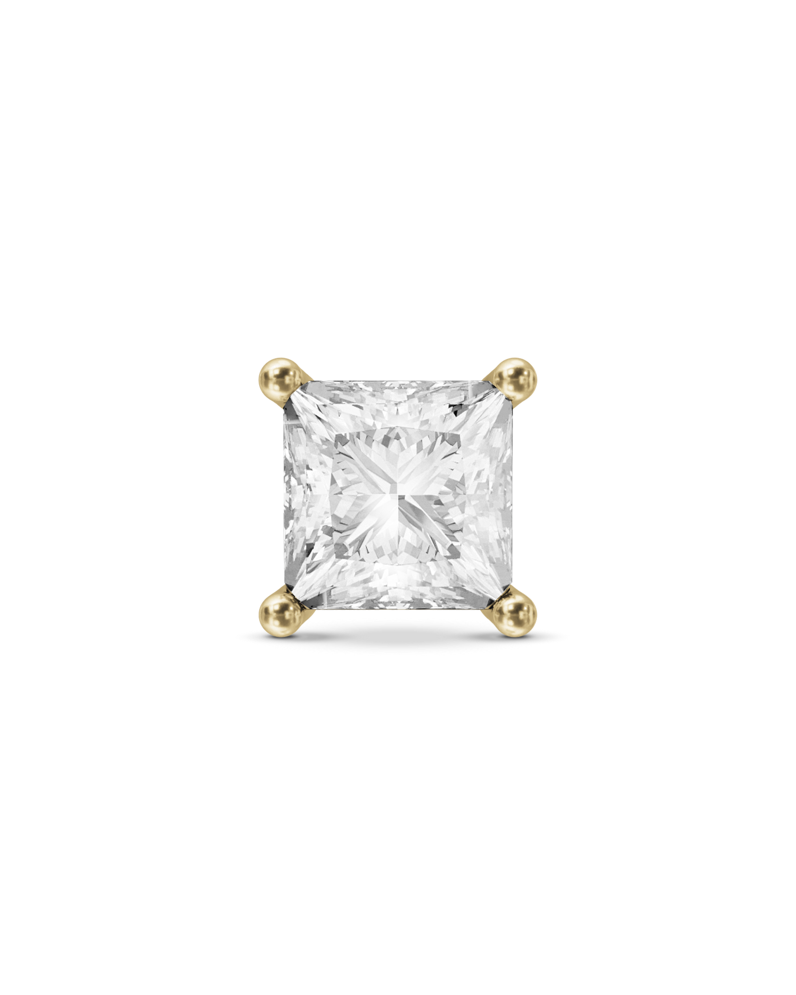 Mirror square flatback stud earring - ambi Jewelry