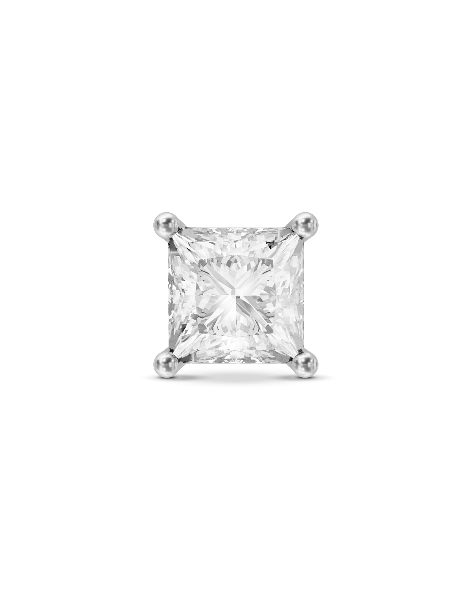 Mirror square flatback stud earring - ambi Jewelry