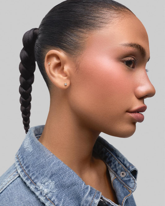 Odette flatback stud earring (2mm, 3mm) - ambi Jewelry