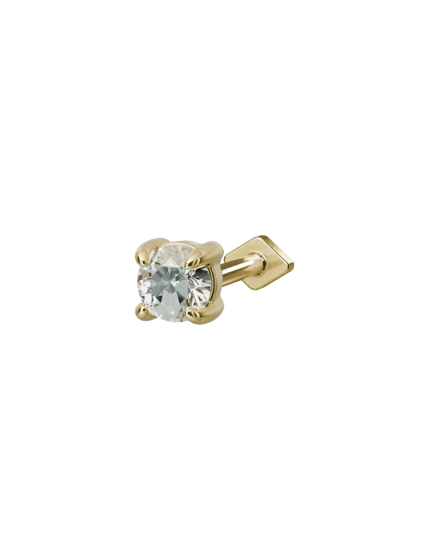 Odette flatback stud earring (2mm, 3mm) - ambi Jewelry