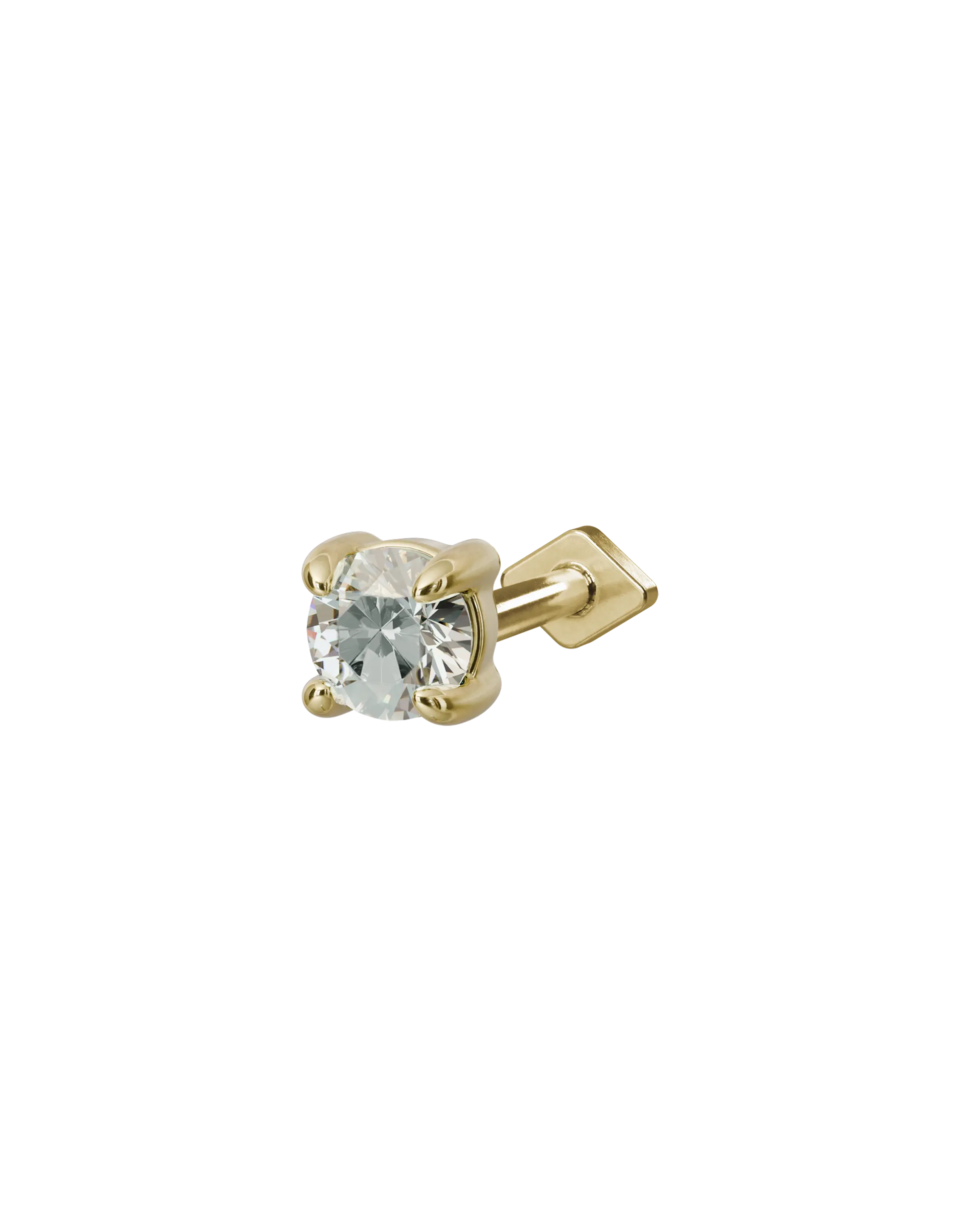 Odette flatback stud earring (2mm, 3mm) - ambi Jewelry