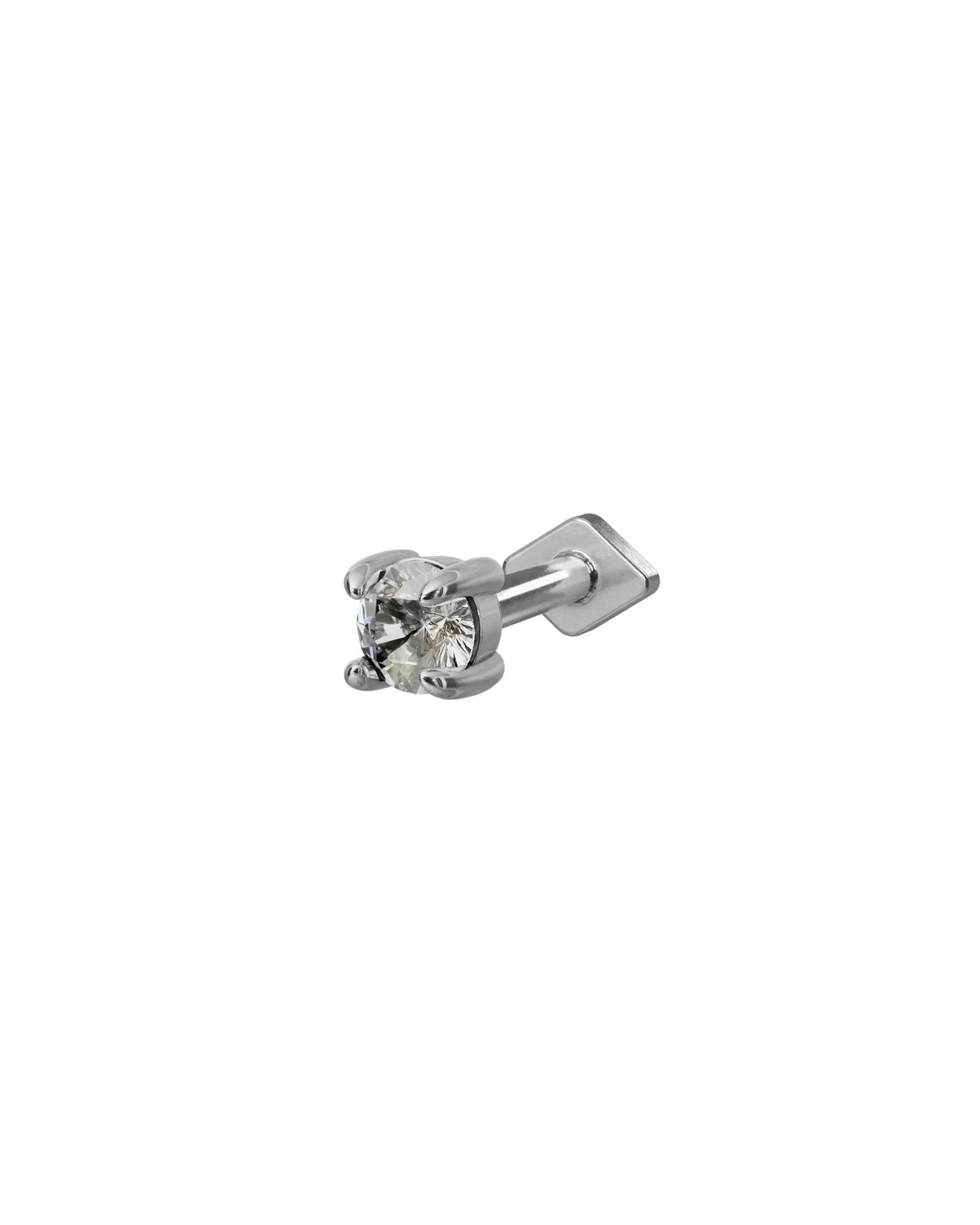 Odette flatback stud earring (2mm, 3mm) - ambi Jewelry