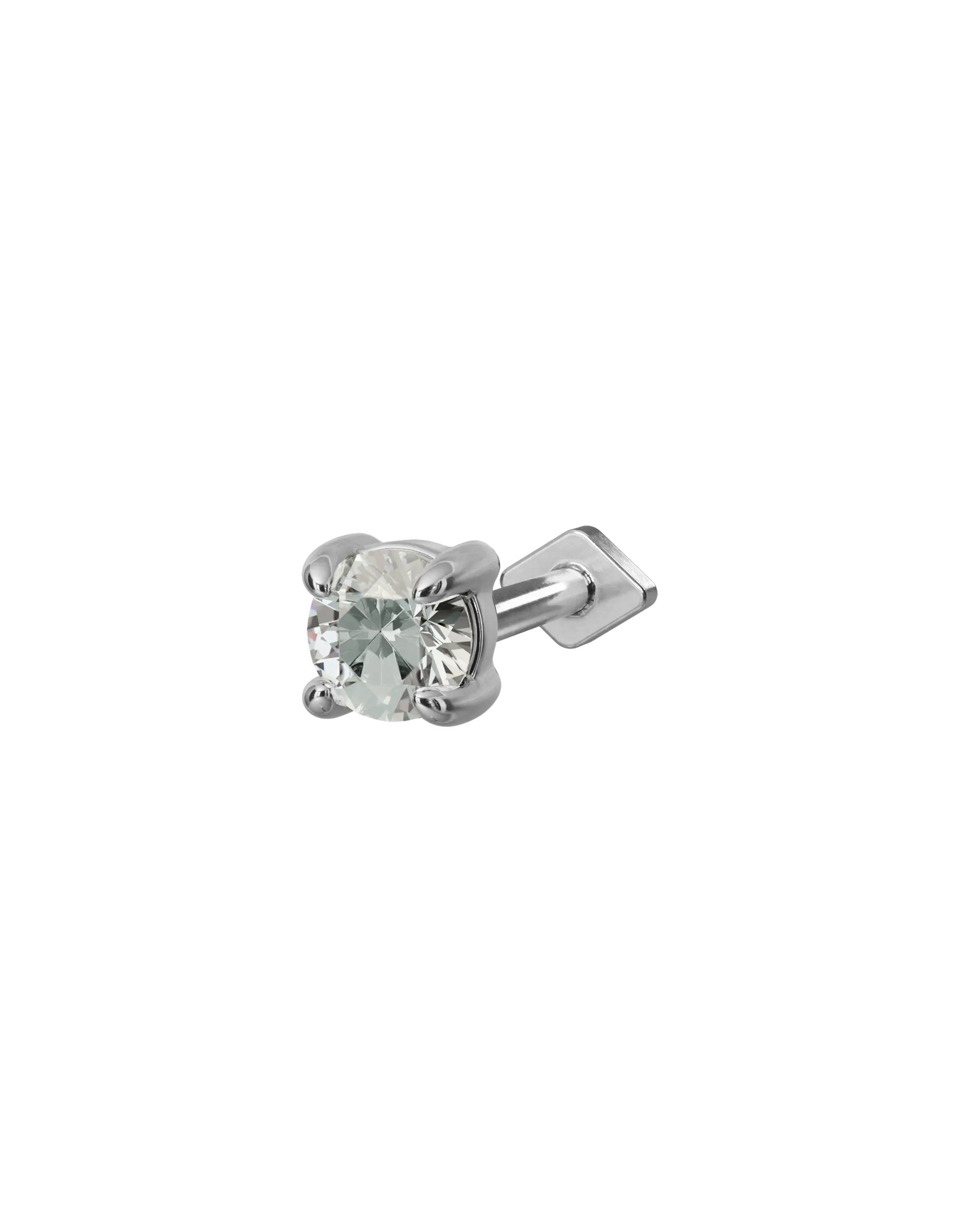 Odette flatback stud earring (2mm, 3mm) - ambi Jewelry