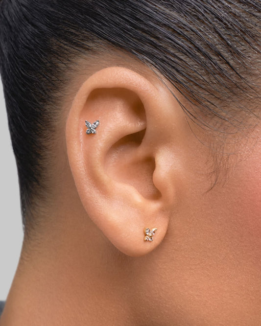 Monarch flatback stud earring - ambi Jewelry