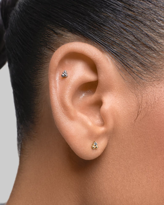 Trio flatback stud earring - ambi Jewelry