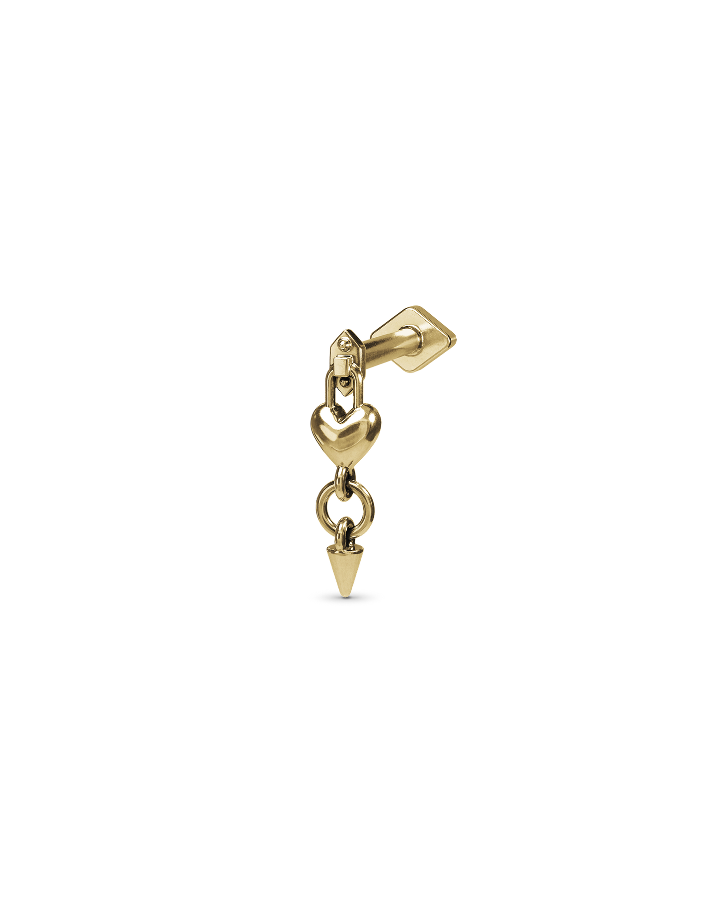 Locket flatback stud earring - ambi Jewelry