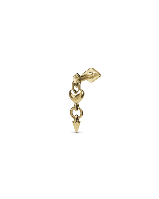 Locket flatback stud earring - ambi Jewelry