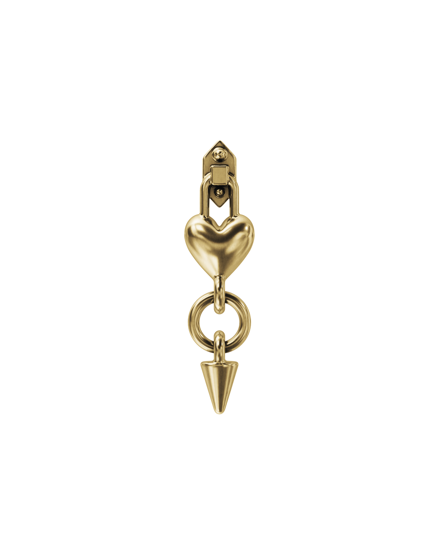 Locket flatback stud earring - ambi Jewelry