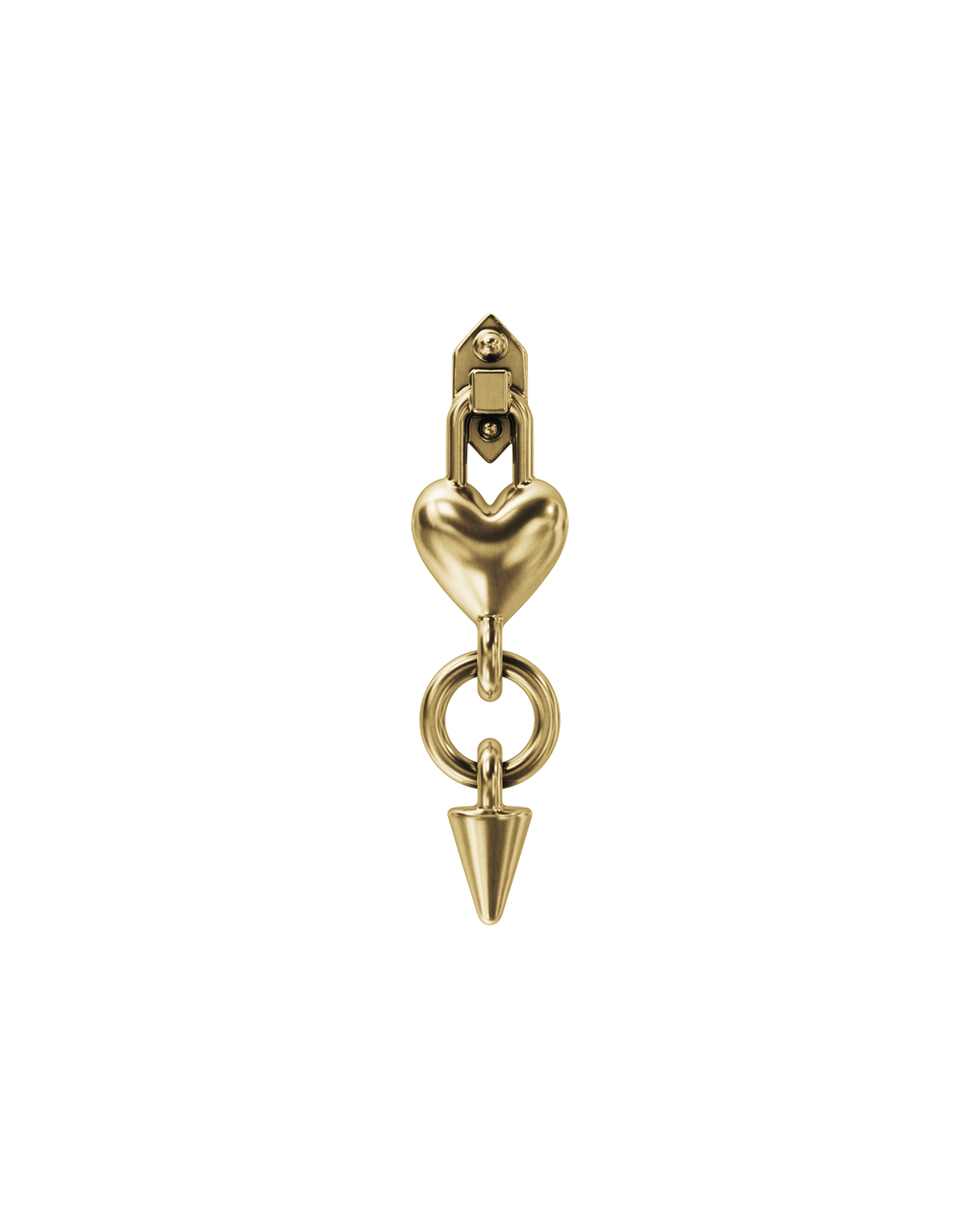 Locket flatback stud earring - ambi Jewelry
