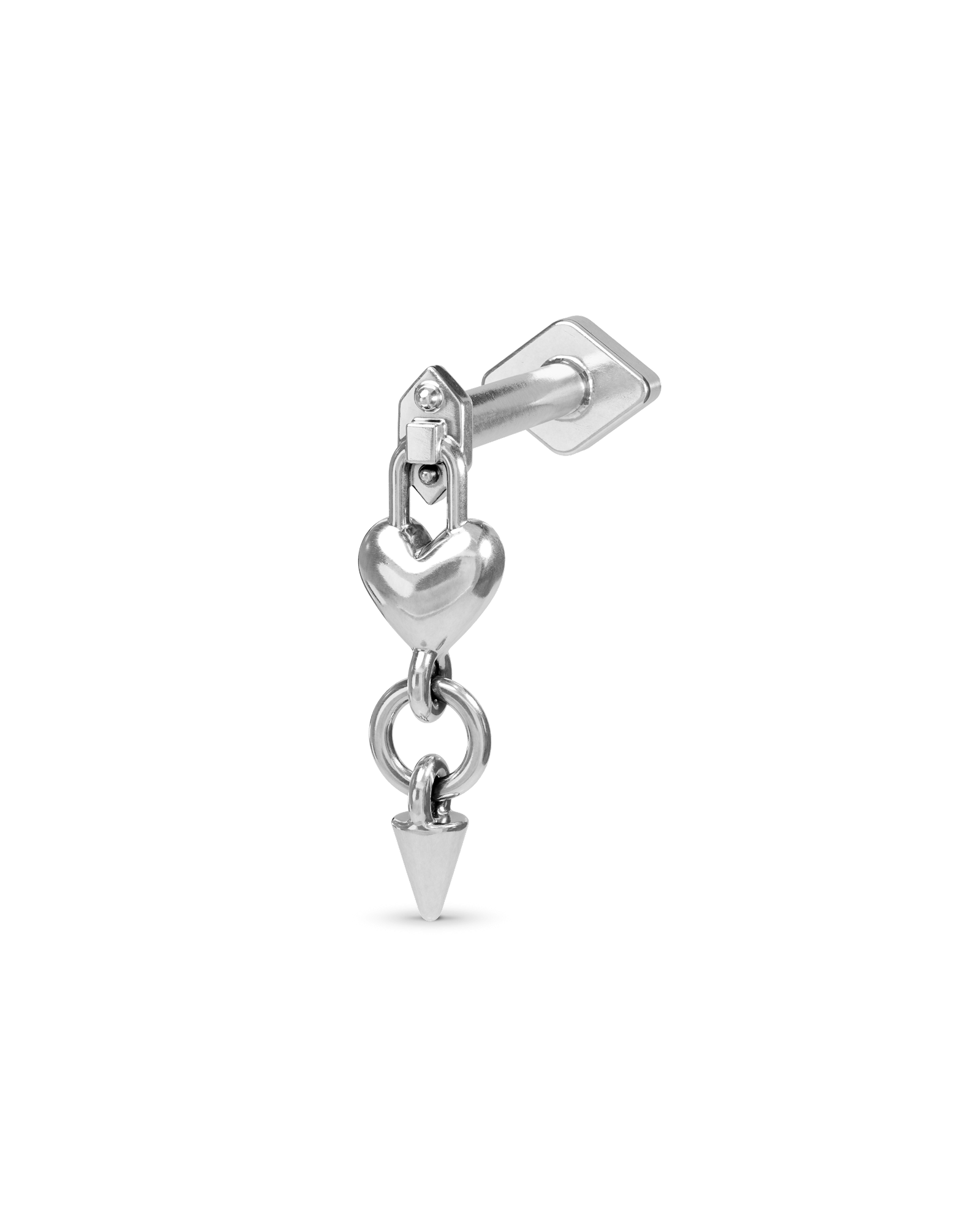 Locket flatback stud earring - ambi Jewelry
