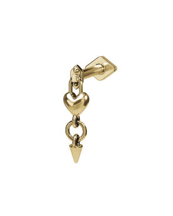 Locket flatback stud earring - ambi Jewelry