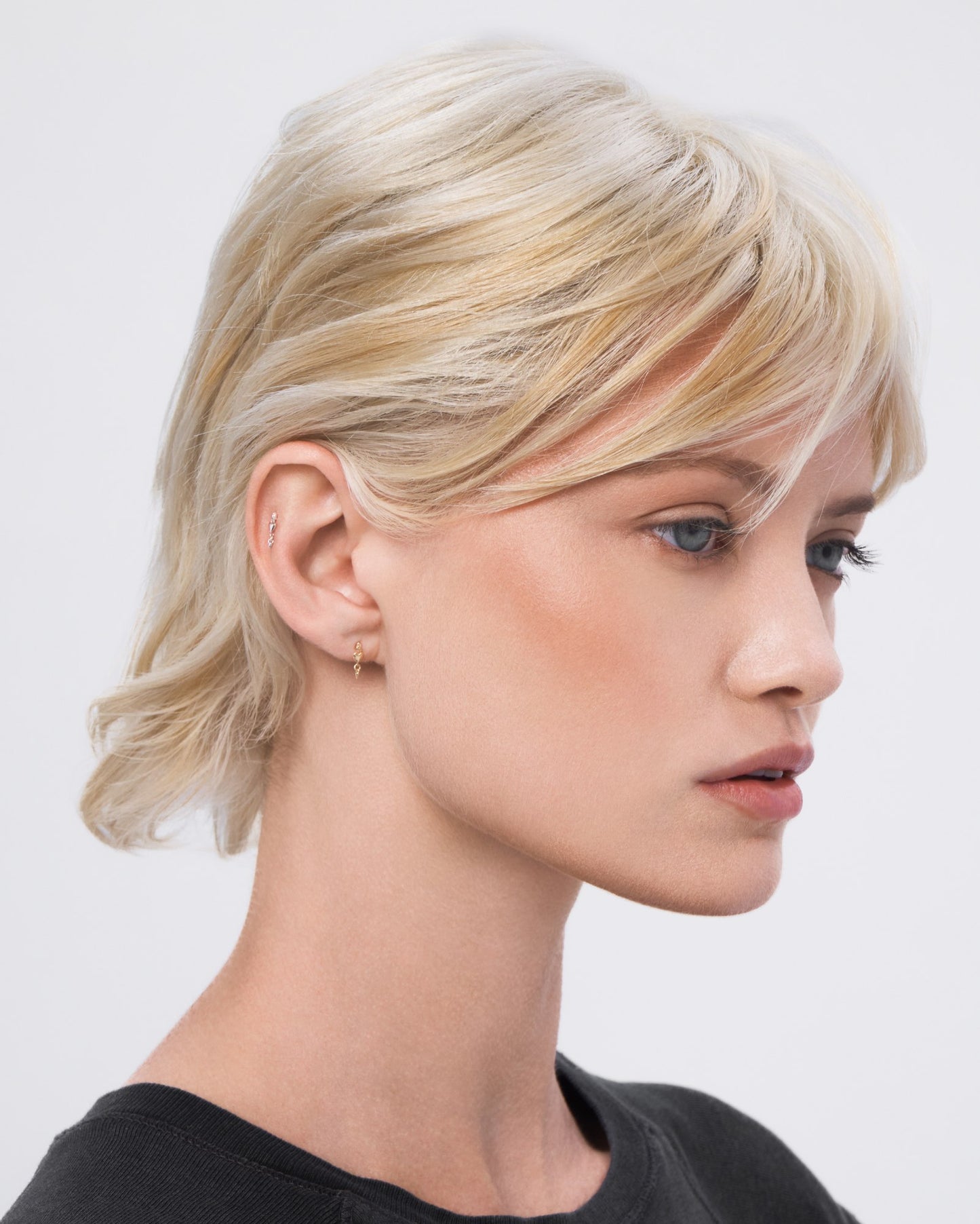 Locket flatback stud earring - ambi Jewelry