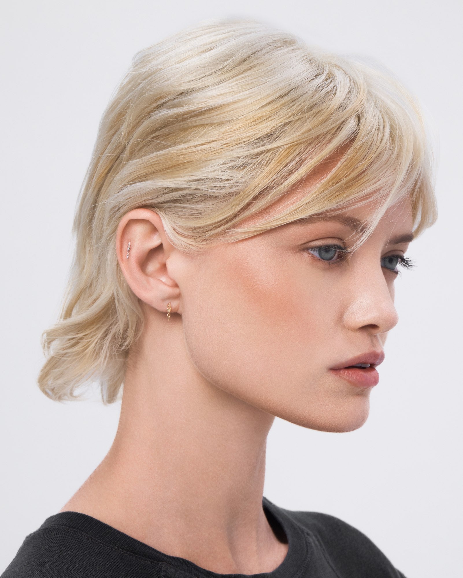 Locket flatback stud earring - ambi Jewelry