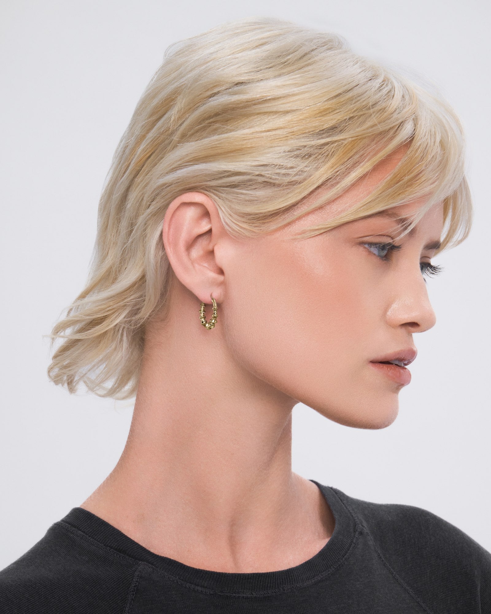 Crown hoop earring - ambi Jewelry