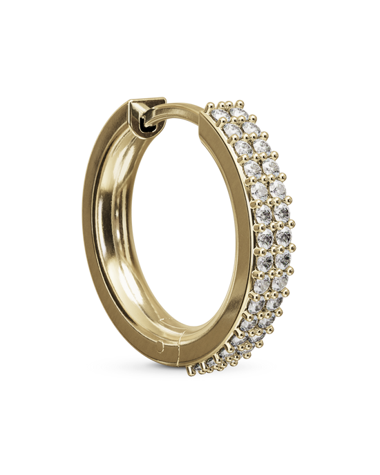 Rubi bejewelled hoop earring - ambi Jewelry