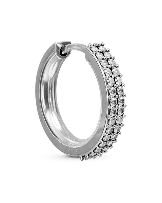 Rubi bejewelled hoop earring - ambi Jewelry