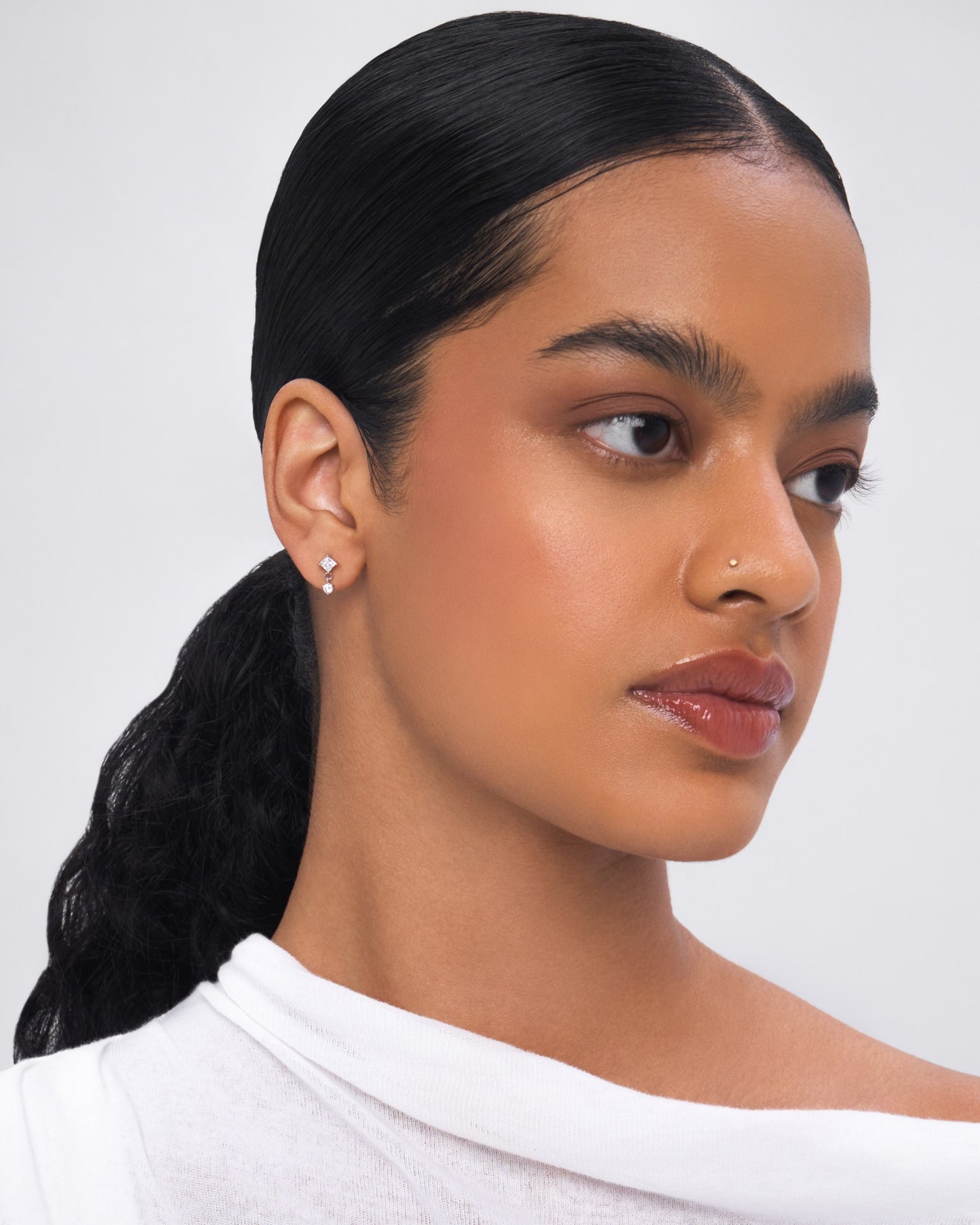 Willow drop stud earring - ambi Jewelry