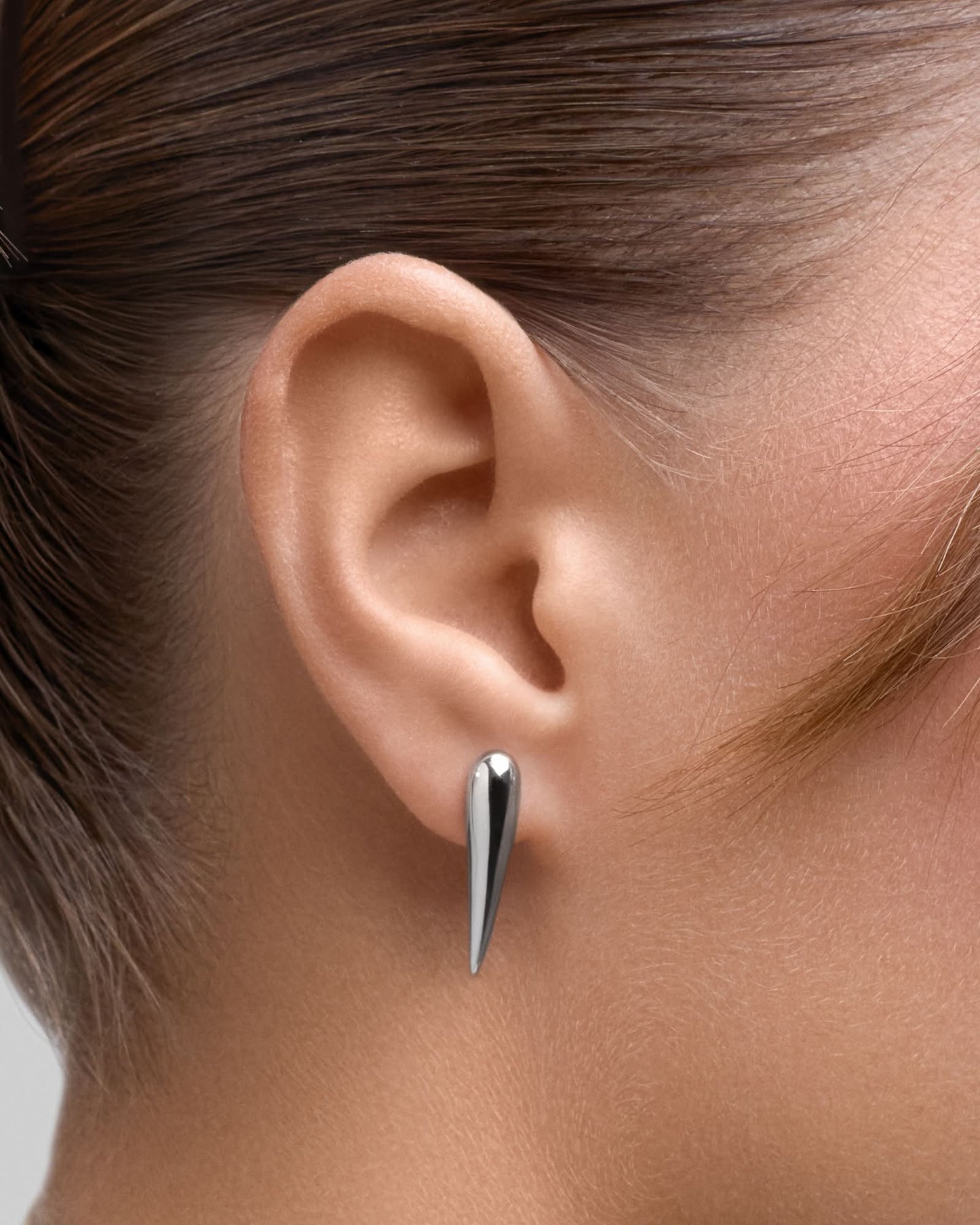 Satin stud earring - maxi - ambi Jewelry